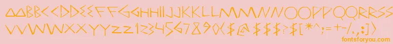 TriatlhonIn Font – Orange Fonts on Pink Background