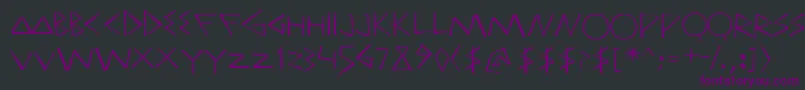 TriatlhonIn Font – Purple Fonts on Black Background
