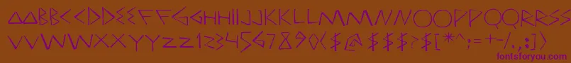 TriatlhonIn Font – Purple Fonts on Brown Background