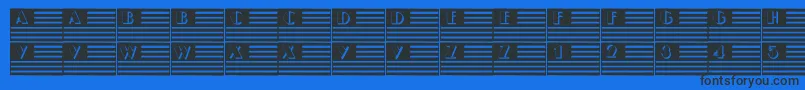 Шрифт 101IPledgeAllegiance – чёрные шрифты на синем фоне