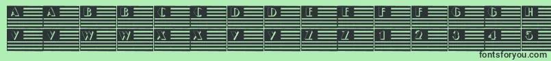 Шрифт 101IPledgeAllegiance – чёрные шрифты на зелёном фоне