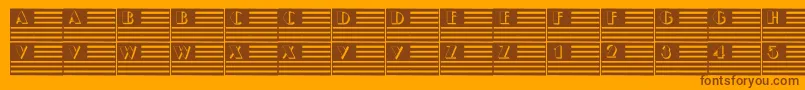 Шрифт 101IPledgeAllegiance – коричневые шрифты на оранжевом фоне
