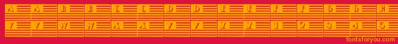 101IPledgeAllegiance Font – Orange Fonts on Red Background