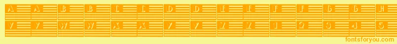 Police 101IPledgeAllegiance – polices orange sur fond jaune