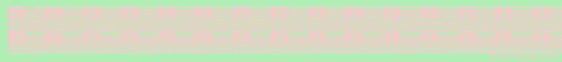 Fonte 101IPledgeAllegiance – fontes rosa em um fundo verde