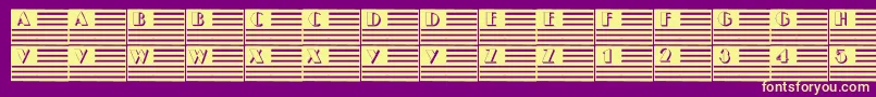 101IPledgeAllegiance Font – Yellow Fonts on Purple Background