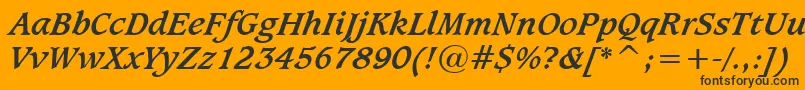 Шрифт Sudburbi – чёрные шрифты на оранжевом фоне