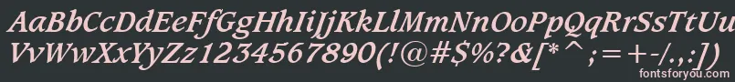 Шрифт Sudburbi – розовые шрифты на чёрном фоне