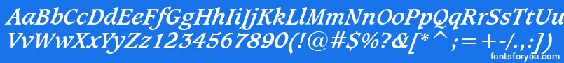 Sudburbi Font – White Fonts on Blue Background