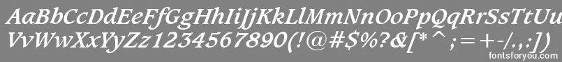 フォントSudburbi – 灰色の背景に白い文字