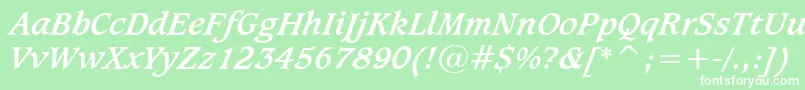 Sudburbi Font – White Fonts on Green Background