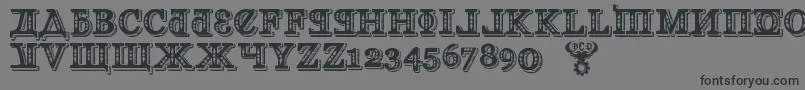 KremlinGeorgianI3D-Schriftart – Schwarze Schriften auf grauem Hintergrund
