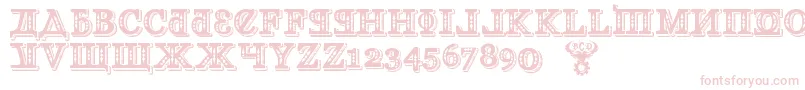 KremlinGeorgianI3D-Schriftart – Rosa Schriften auf weißem Hintergrund