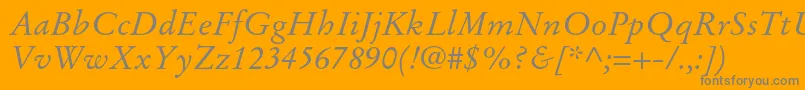 StempelgaramondltstdItalic Font – Gray Fonts on Orange Background