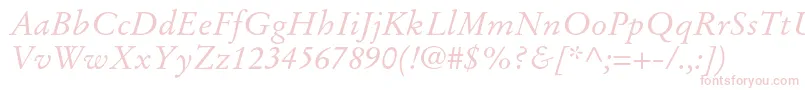 StempelgaramondltstdItalic Font – Pink Fonts on White Background
