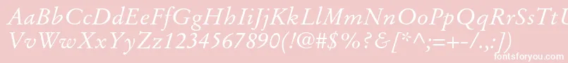 StempelgaramondltstdItalic Font – White Fonts on Pink Background