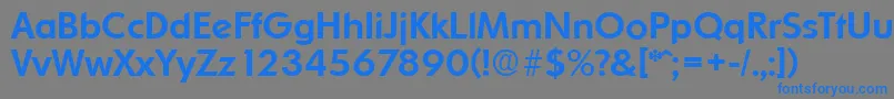 フォントOrnitonsMedium – 灰色の背景に青い文字