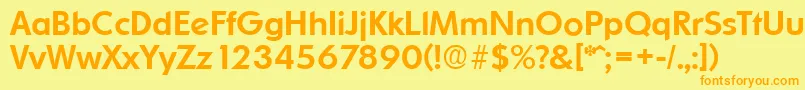 OrnitonsMedium Font – Orange Fonts on Yellow Background