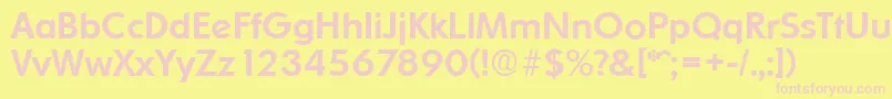 OrnitonsMedium Font – Pink Fonts on Yellow Background