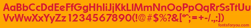 OrnitonsMedium Font – Red Fonts on Orange Background