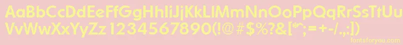 Police OrnitonsMedium – polices jaunes sur fond rose