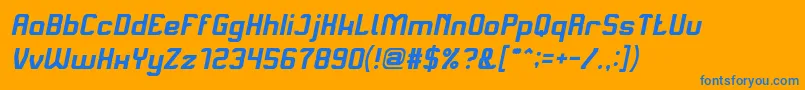 AliveInScienceFictionItalic Font – Blue Fonts on Orange Background