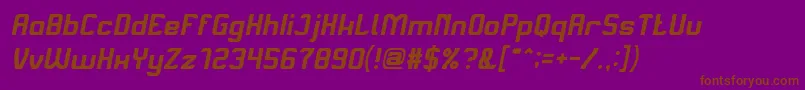 AliveInScienceFictionItalic Font – Brown Fonts on Purple Background