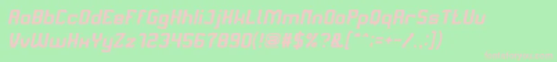 AliveInScienceFictionItalic Font – Pink Fonts on Green Background