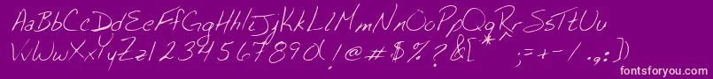 LoublueRegular Font – Pink Fonts on Purple Background