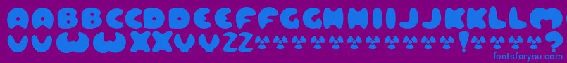 Lard Font – Blue Fonts on Purple Background