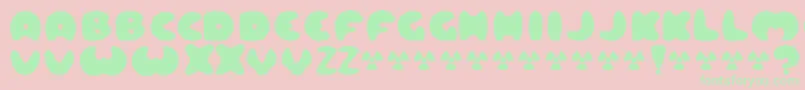 Lard-Schriftart – Grüne Schriften auf rosa Hintergrund