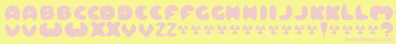 Lard Font – Pink Fonts on Yellow Background