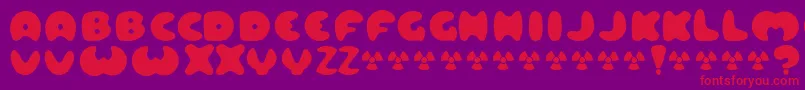 フォントLard – 紫の背景に赤い文字