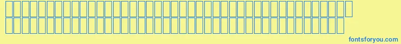 Fonte AgaBattoutaRegular – fontes azuis em um fundo amarelo