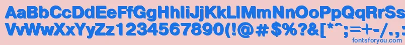 Pgs Font – Blue Fonts on Pink Background