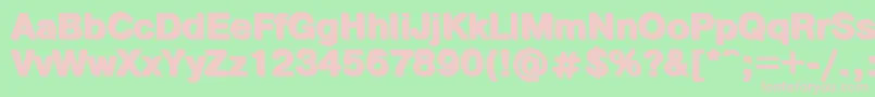 Pgs Font – Pink Fonts on Green Background