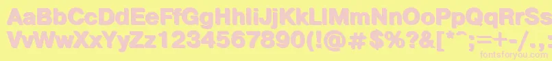 Pgs Font – Pink Fonts on Yellow Background