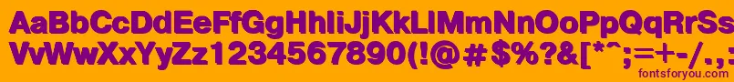 Pgs Font – Purple Fonts on Orange Background