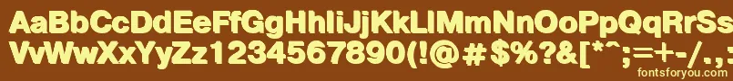 Pgs Font – Yellow Fonts on Brown Background