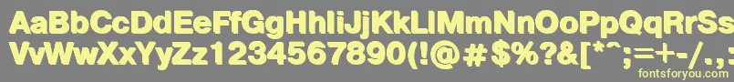 Pgs Font – Yellow Fonts on Gray Background