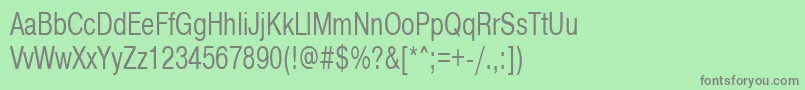 フォントPragmaticactt70n – 緑の背景に灰色の文字