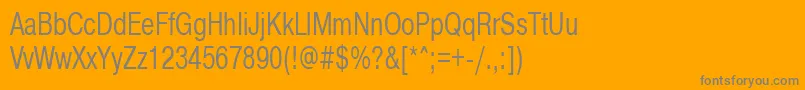 フォントPragmaticactt70n – オレンジの背景に灰色の文字