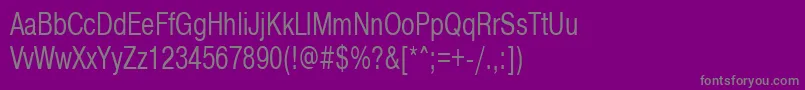 フォントPragmaticactt70n – 紫の背景に灰色の文字