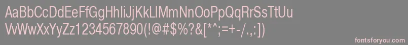 フォントPragmaticactt70n – 灰色の背景にピンクのフォント