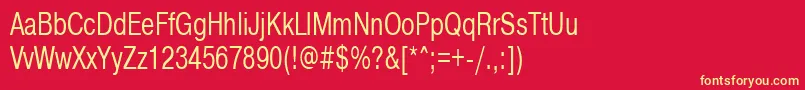 Pragmaticactt70n Font – Yellow Fonts on Red Background