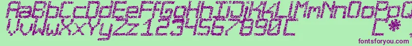 Desgastada-fontti – violetit fontit vihreällä taustalla