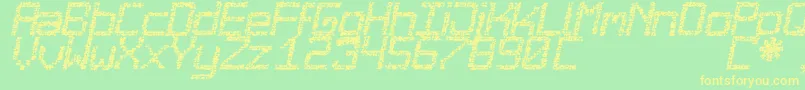 Desgastada Font – Yellow Fonts on Green Background