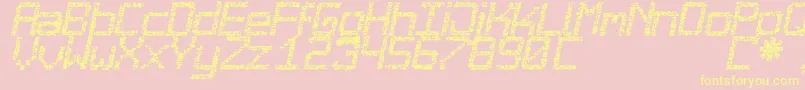 Desgastada Font – Yellow Fonts on Pink Background