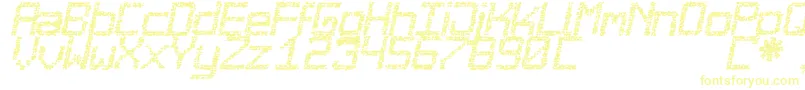 Czcionka Desgastada – żółte czcionki na białym tle