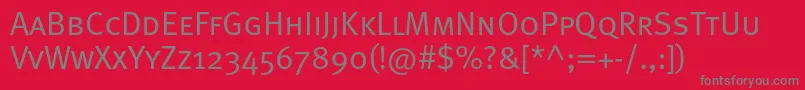 Metanormalcapsc Font – Gray Fonts on Red Background